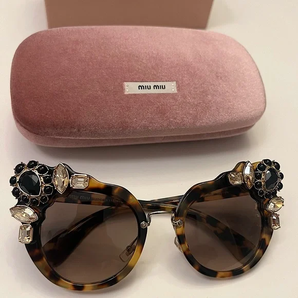 MIU MIU RUNWAY EYEWEAR | Crystal Jewel Embellished 🇮🇹 - Picture 4 of 6